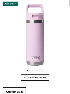 Yeti Pink Stainless Steel Water Bottle with Handle